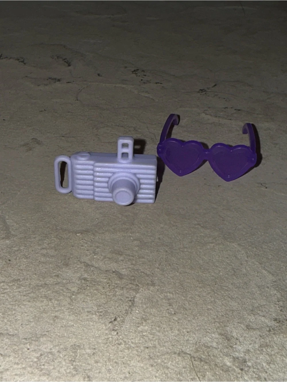 Barbie cameras and heart shape sunglasses